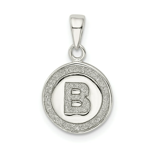 The Letter "B" 925 Sterling Silver Pendant Corona Sun Jewelry b 